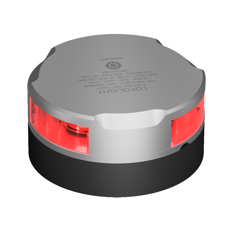 2nm 360° Red, silver anodized